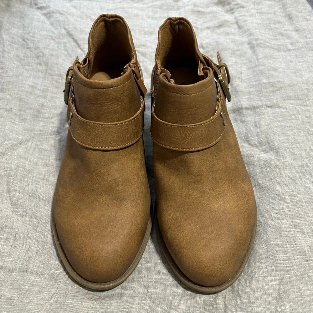 Torrid Buckle Ankle Booties Brown 10WW Casual Fall